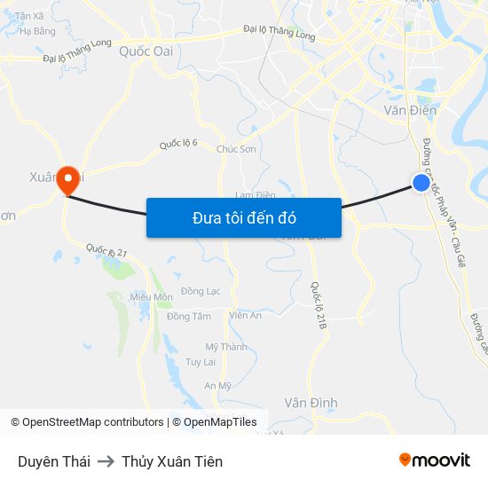 Duyên Thái to Thủy Xuân Tiên map
