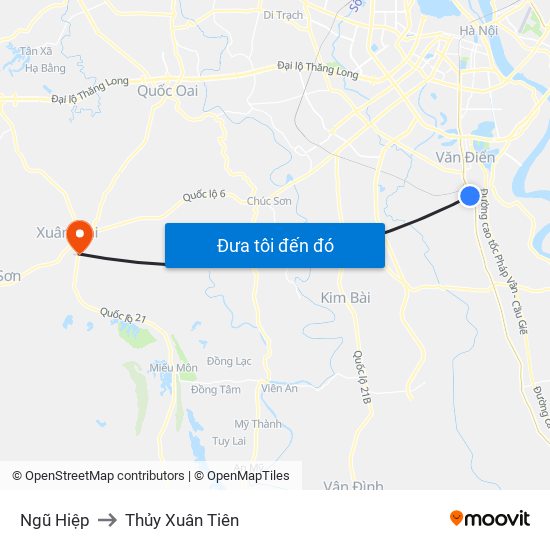 Ngũ Hiệp to Thủy Xuân Tiên map