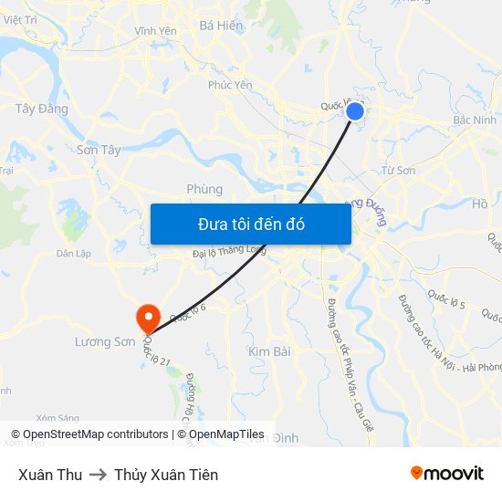 Xuân Thu to Thủy Xuân Tiên map