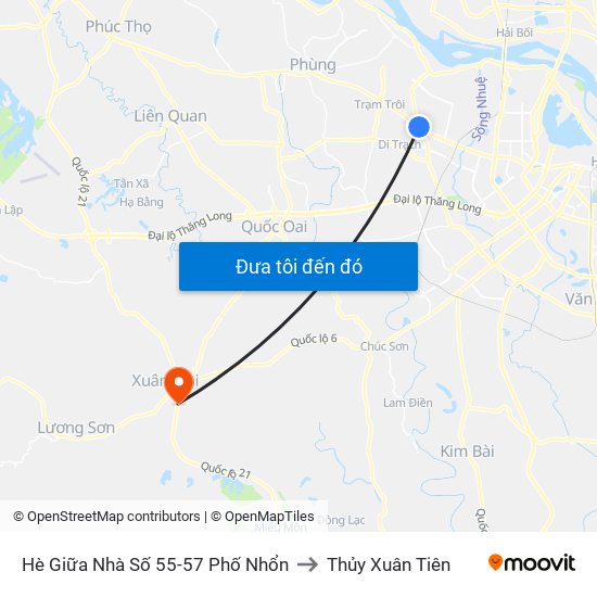 Hè Giữa Nhà Số 55-57 Phố Nhổn to Thủy Xuân Tiên map