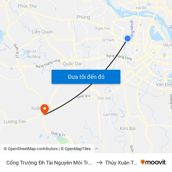 Cổng Trường Đh Tài Nguyên Môi Trường to Thủy Xuân Tiên map