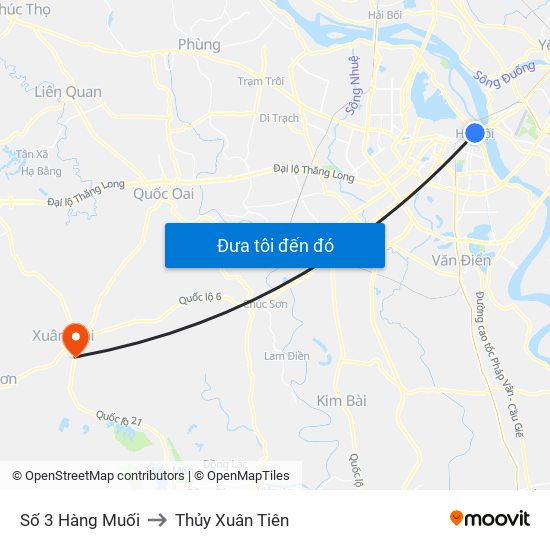 Số 3 Hàng Muối to Thủy Xuân Tiên map