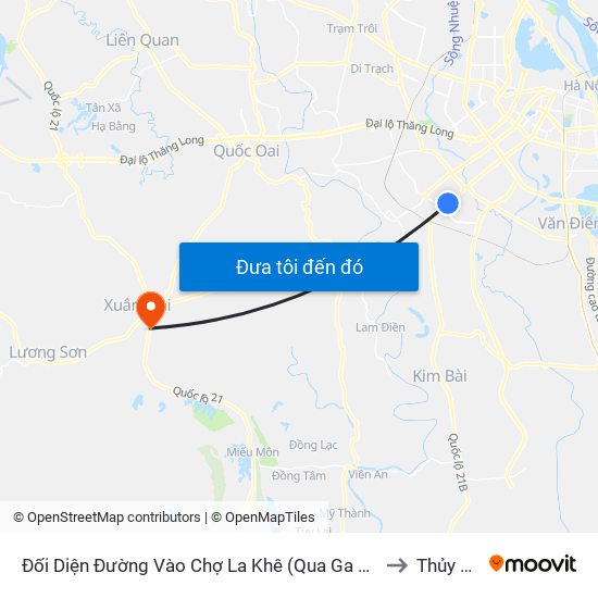 Đối Diện Đường Vào Chợ La Khê (Qua Ga Metro La Khê) - 405 Quang Trung (Hà Đông) to Thủy Xuân Tiên map