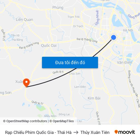 Rạp Chiếu Phim Quốc Gia - Thái Hà to Thủy Xuân Tiên map