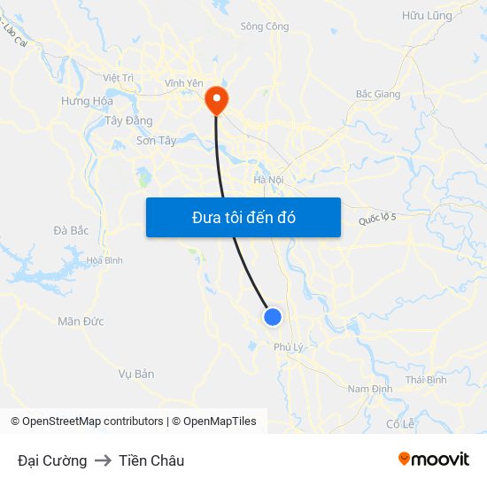 Đại Cường to Tiền Châu map