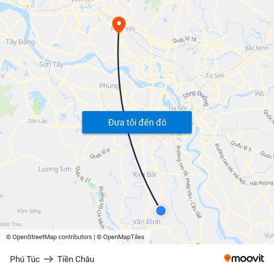 Phú Túc to Tiền Châu map