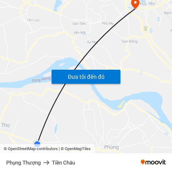 Phụng Thượng to Tiền Châu map