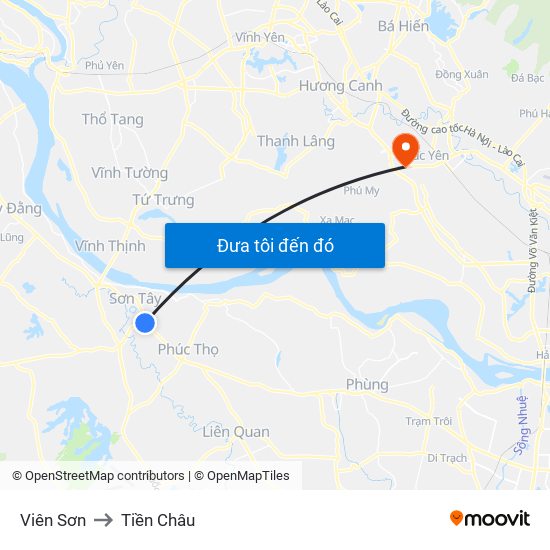 Viên Sơn to Tiền Châu map