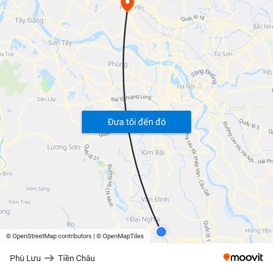 Phù Lưu to Tiền Châu map