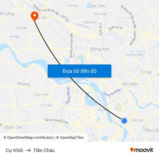 Cự Khối to Tiền Châu map