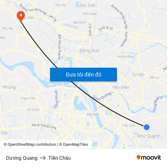 Dương Quang to Tiền Châu map