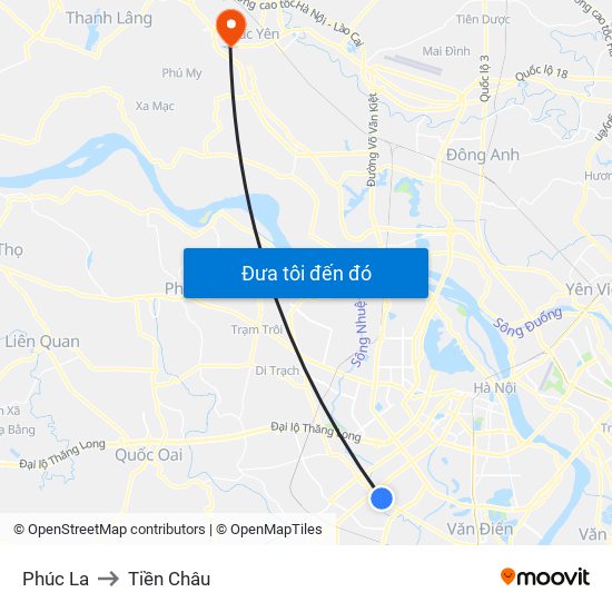Phúc La to Tiền Châu map