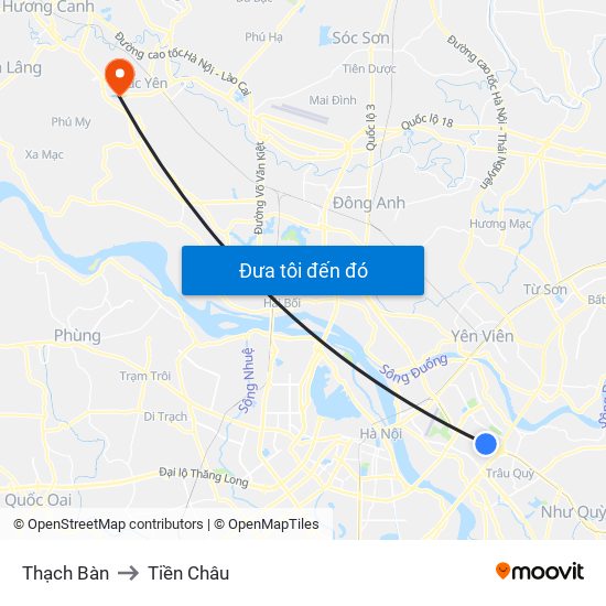 Thạch Bàn to Tiền Châu map