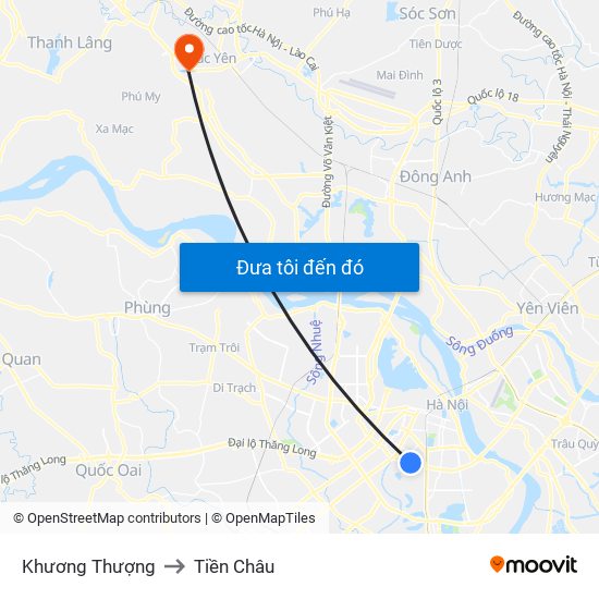 Khương Thượng to Tiền Châu map