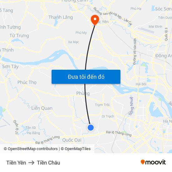 Tiền Yên to Tiền Châu map