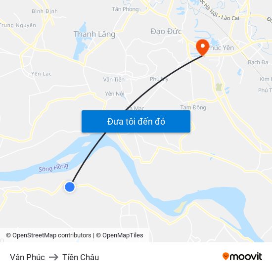 Vân Phúc to Tiền Châu map