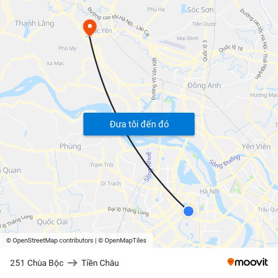 251 Chùa Bộc to Tiền Châu map