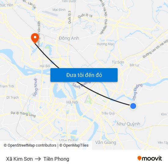 Xã Kim Sơn to Tiền Phong map