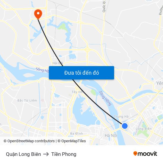 Quận Long Biên to Tiền Phong map