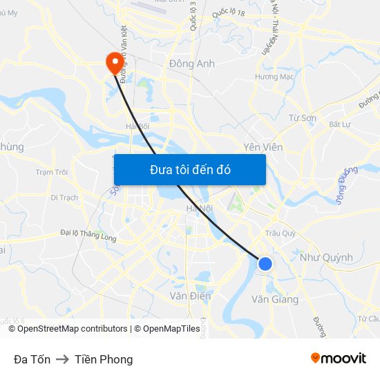 Đa Tốn to Tiền Phong map