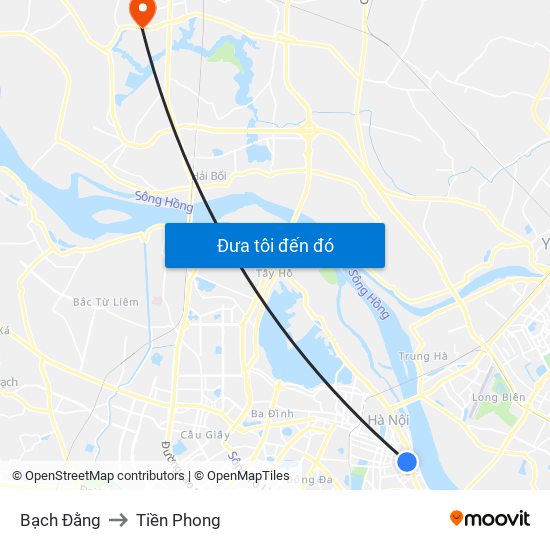 Bạch Đằng to Tiền Phong map