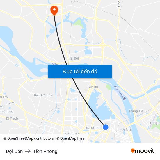 Đội Cấn to Tiền Phong map