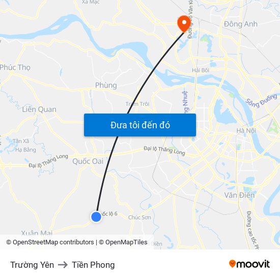 Trường Yên to Tiền Phong map