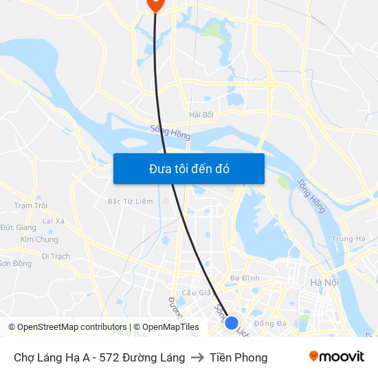 Chợ Láng Hạ A - 572 Đường Láng to Tiền Phong map