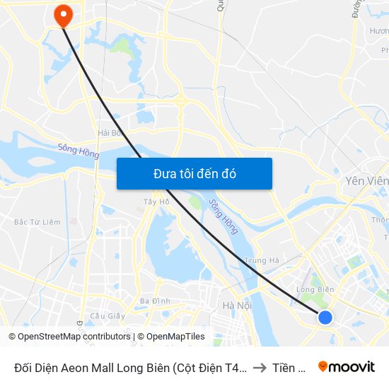 Đối Diện Aeon Mall Long Biên (Cột Điện T4a/2a-B Đường Cổ Linh) to Tiền Phong map