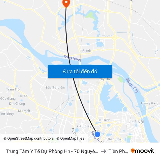 Trung Tâm Y Tế Dự Phòng Hn - 70 Nguyễn Chí Thanh to Tiền Phong map