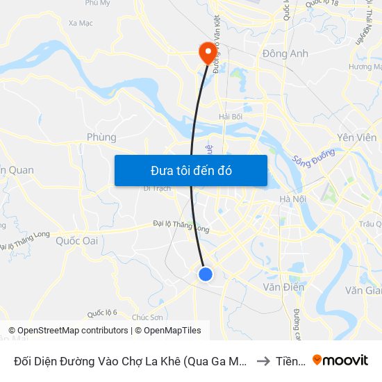 Đối Diện Đường Vào Chợ La Khê (Qua Ga Metro La Khê) - 405 Quang Trung (Hà Đông) to Tiền Phong map