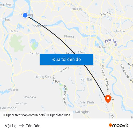 Vật Lại to Tân Dân map