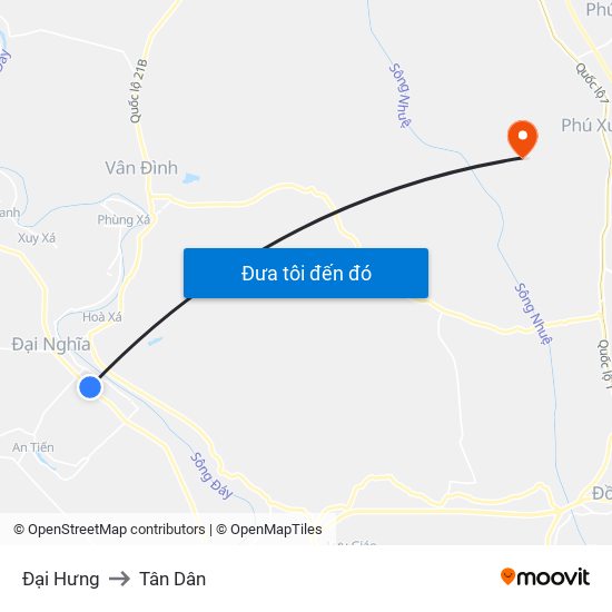 Đại Hưng to Tân Dân map