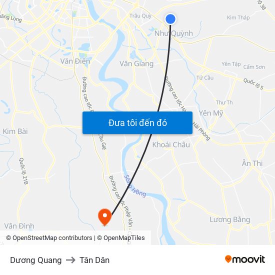 Dương Quang to Tân Dân map
