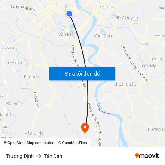 Trương Định to Tân Dân map
