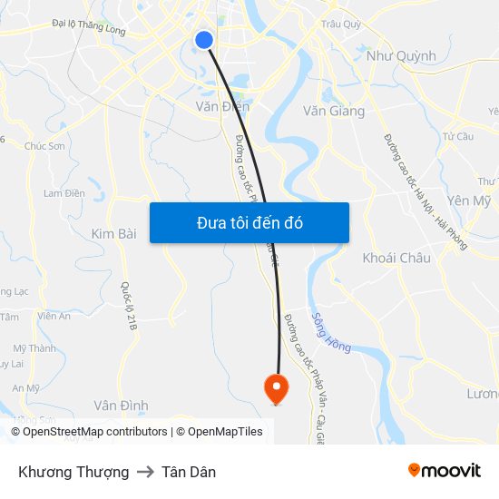 Khương Thượng to Tân Dân map