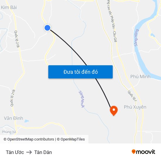 Tân Ước to Tân Dân map