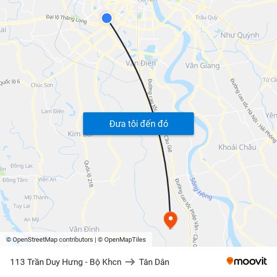 113 Trần Duy Hưng - Bộ Khcn to Tân Dân map