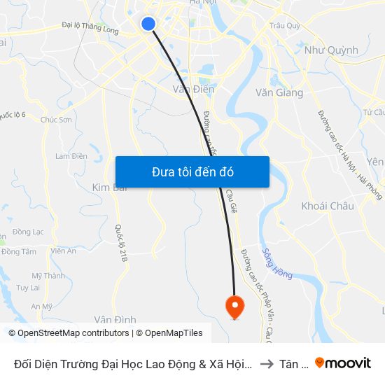 Đối Diện Trường Đại Học Lao Động & Xã Hội - 48 Trần Duy Hưng to Tân Dân map