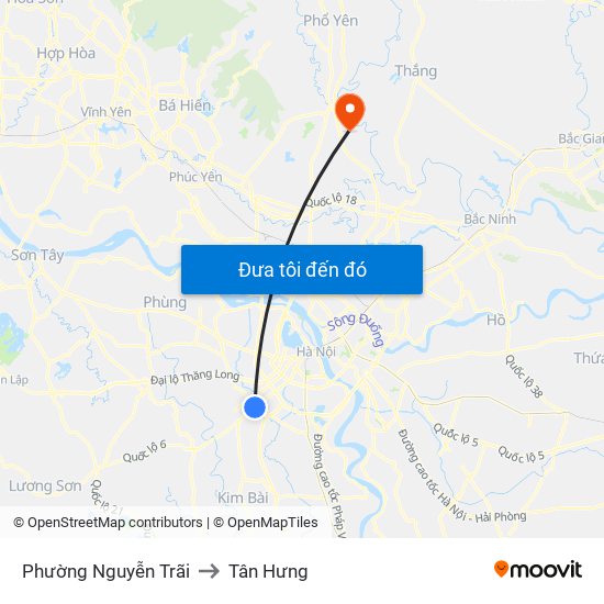 Phường Nguyễn Trãi to Tân Hưng map