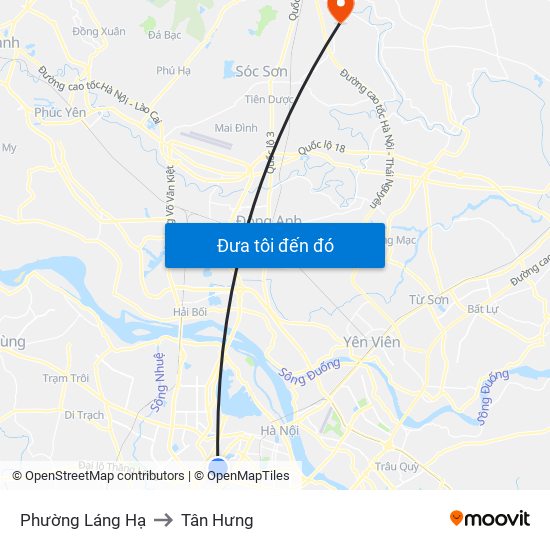 Phường Láng Hạ to Tân Hưng map