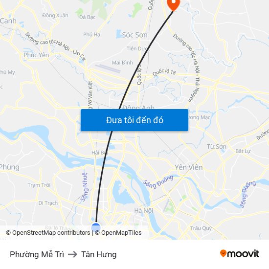 Phường Mễ Trì to Tân Hưng map