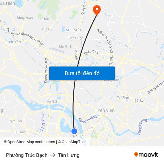 Phường Trúc Bạch to Tân Hưng map