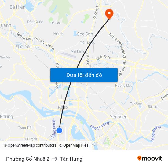 Phường Cổ Nhuế 2 to Tân Hưng map