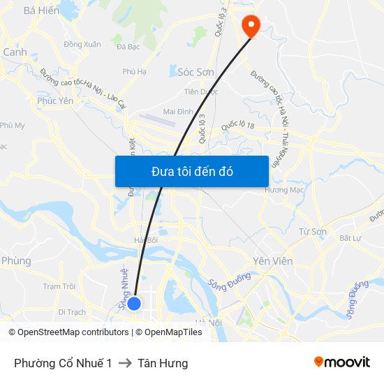 Phường Cổ Nhuế 1 to Tân Hưng map