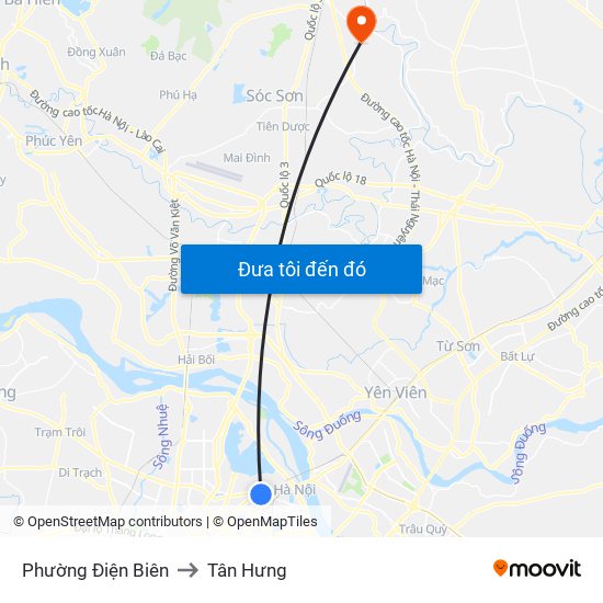 Phường Điện Biên to Tân Hưng map
