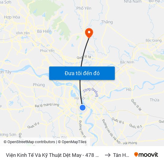 Viện Kinh Tế Và Kỹ Thuật Dệt May - 478 Minh Khai to Tân Hưng map