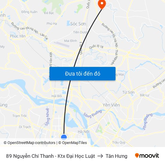 89 Nguyễn Chí Thanh - Ktx Đại Học Luật to Tân Hưng map