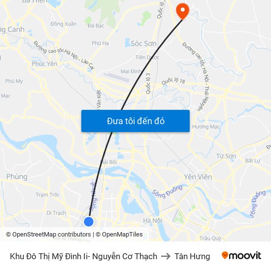 Khu Đô Thị Mỹ Đình Ii- Nguyễn Cơ Thạch to Tân Hưng map