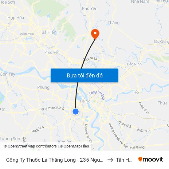 Công Ty Thuốc Lá Thăng Long - 235 Nguyễn Trãi to Tân Hưng map